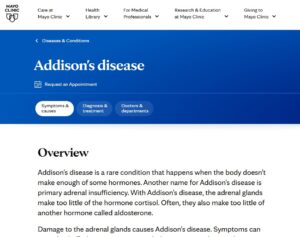 Addison's Disease - Mayo Clinic