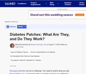 Diabetes Patches