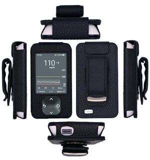 Premium Holster (with Belt Clip/Lanyard) for Dexcom G7 (Black)